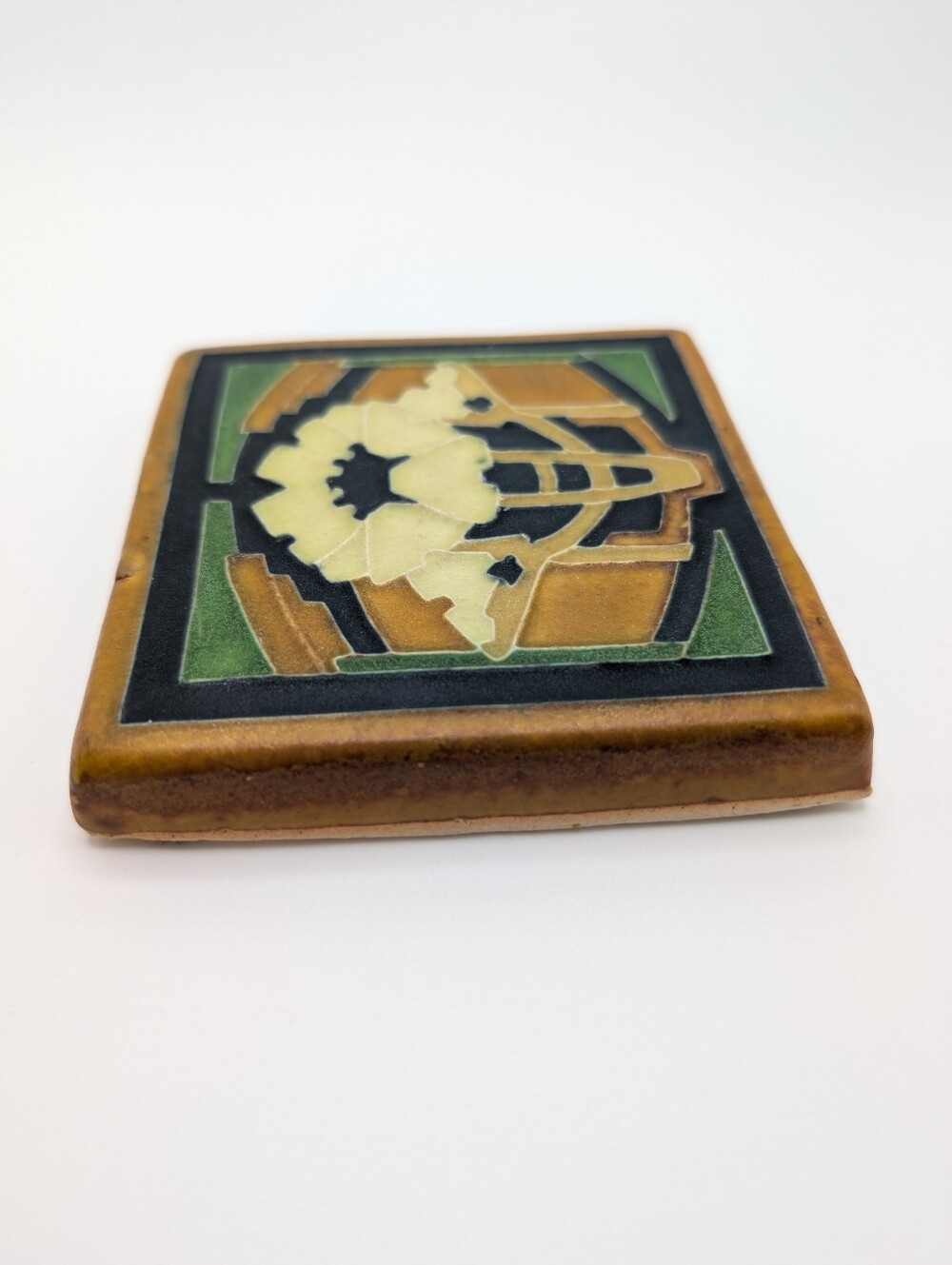 Motawi Poppy Tile 4x4 (Mid-century Modern Style) - Picture 7 of 10